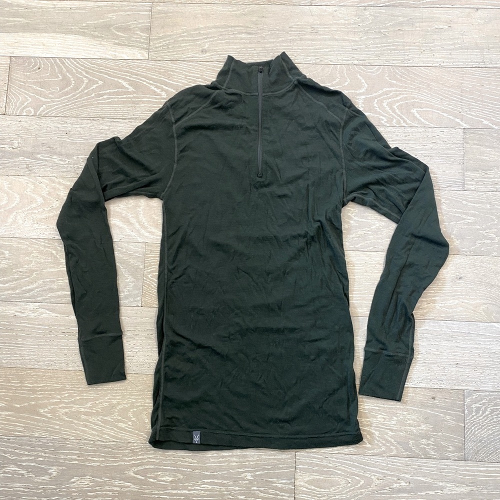Ibex 100% merino wool woolies 150 half zip base layer long sleeve shirt XL